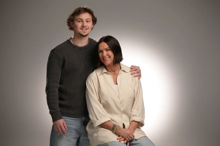 Griffin, a cancer survivor, and his mom